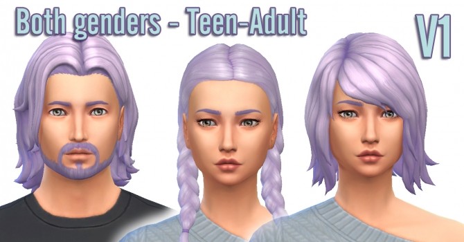 Sims 4 Violaceous Lilac Hair Colour (V1) by kellyhb5 at Mod The Sims