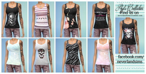 Sims 4 Shyla Collection Jeans & Tank Tops at Neverland Sims4