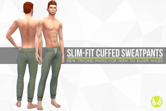 Sims 4 Slim fit Cuffed Sweatpants at Simsational Designs