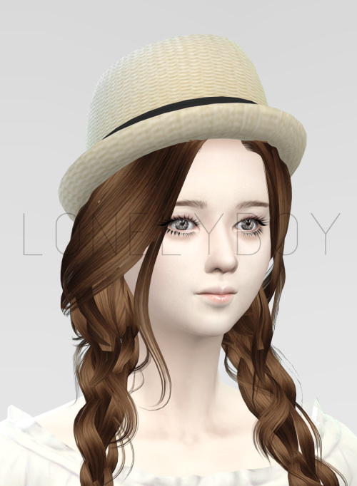 Summer straw hat by Lonelyboy at Happy Life Sims » Sims 4 Updates