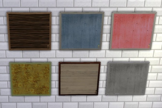 Sims 4 2 Postcard Boards (6 recolors in total) by Sauris at Mod The Sims