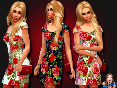 Red Roses Dress by SIMSCREATIONS13 at TSR