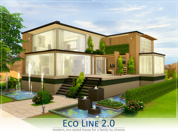 Sims 4 Eco Line 2.0 house by Lhonna at TSR