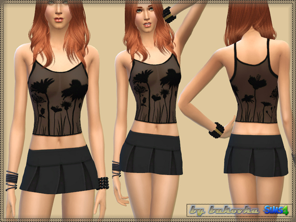 Sims 4 Skirt Ultra Shor by bukovka at TSR