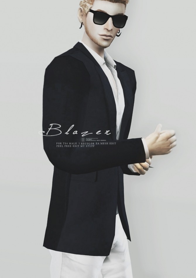 Sims 4 Blazer for males at Black le