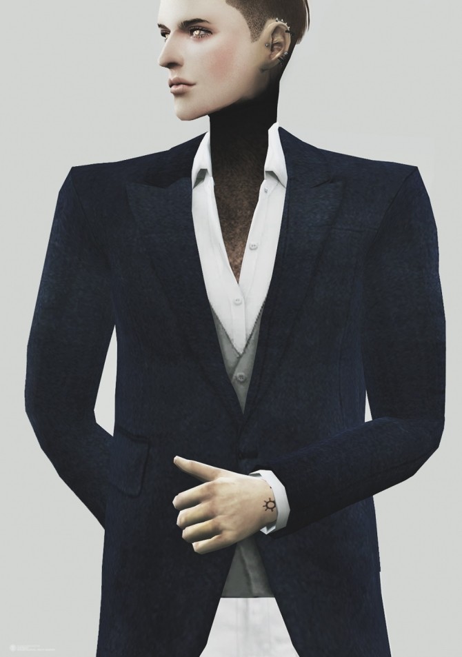 Sims 4 Blazer for males at Black le