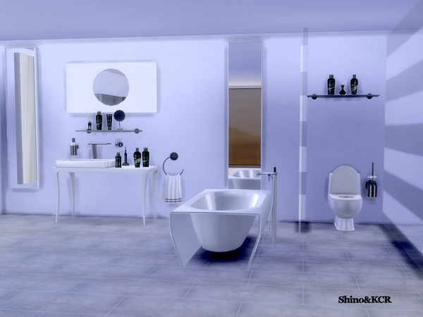 Sims 4 Bathroom Minimalist by ShinoKCR at TSR