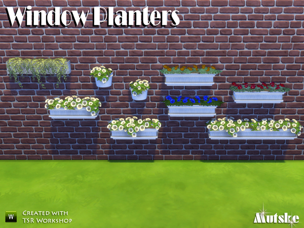 Sims 4 Window Planters by mutske at TSR