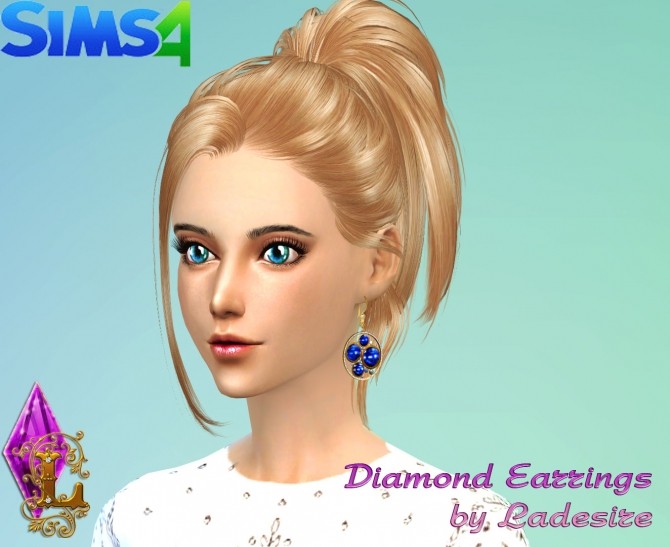 Sims 4 Diamond Earrings at Ladesire