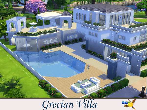 Sims 4 Grecian Villa by evi at The Sims Resource