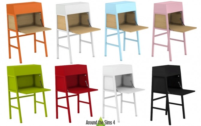 Sims 4 IKEA like Desks by Sandy at Around the Sims 4