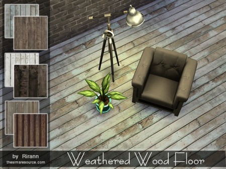 Weathered Wood Floor by Rirann at TSR » Sims 4 Updates