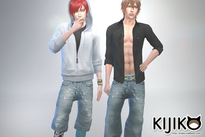 Sims 4 Relaxed Jeans for Male at Kijiko