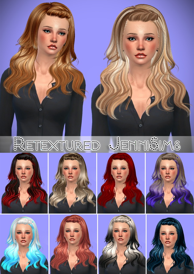 Sims 4 Newseas Morrison Hair retextured at Jenni Sims