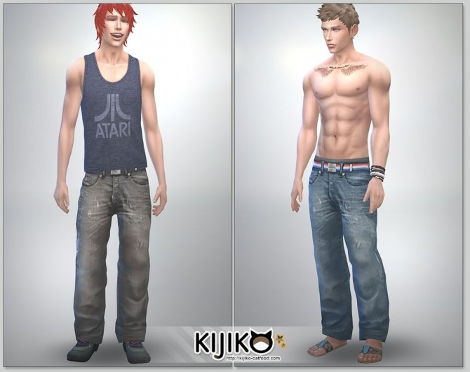 Sims 4 Relaxed Jeans for Male at Kijiko