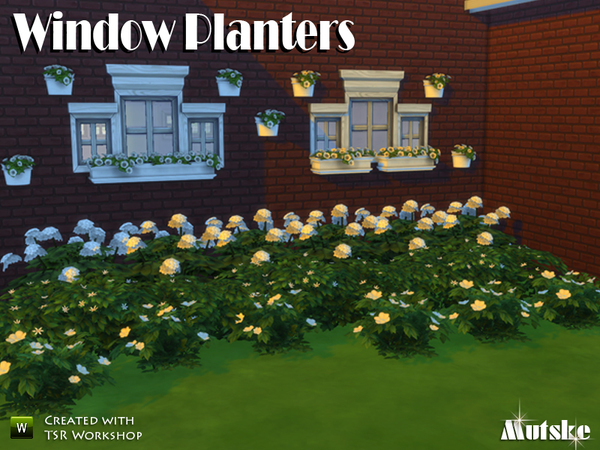 Sims 4 Window Planters by mutske at TSR