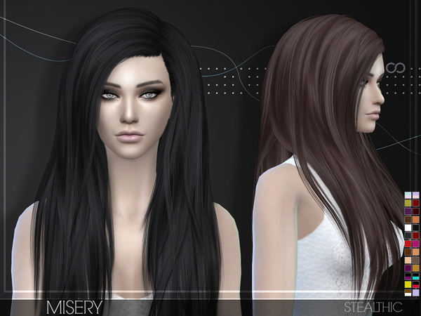 Sims 4 Misery Female Hair by Stealthic at TSR
