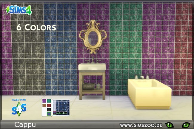 Sims 4 Thilou wall tiles by Cappu at Blacky’s Sims Zoo