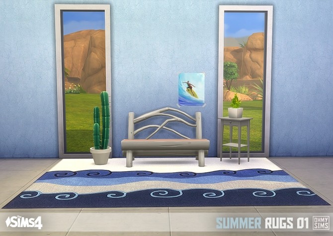 Sims 4 Summer rugs 01 at Oh My Sims 4