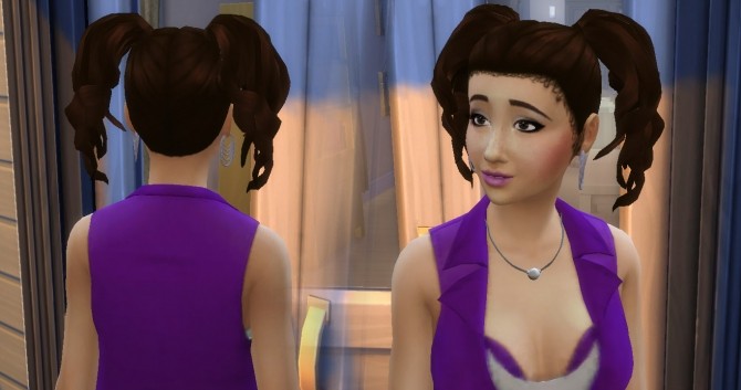 Sims 4 Curls Pigtails by Kiara at My Stuff