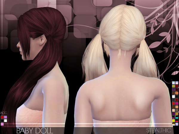 Sims 4 Baby Doll hair F by Stealthic at TSR