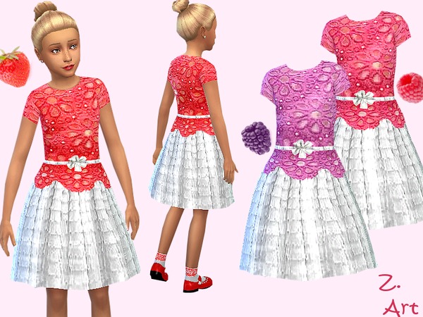 Sims 4 Little Berry outfit by Zuckerschnute20 at TSR