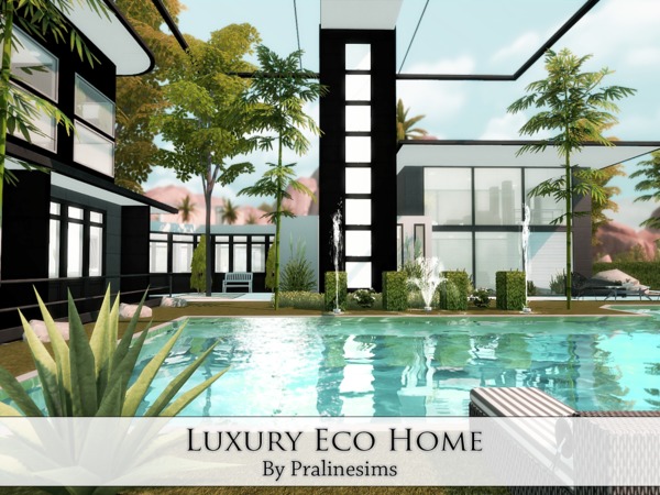 Sims 4 Luxury Eco Home by Pralinesims at TSR