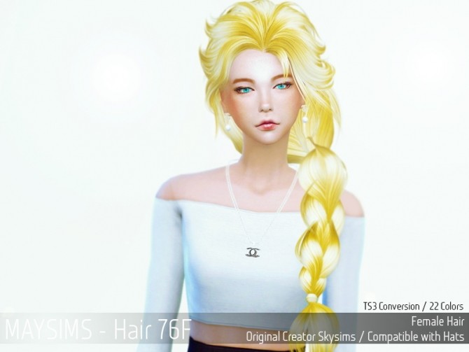 Sims 4 Hair 76F (Skysims) at May Sims