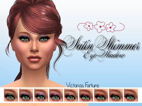 Sims 4 Satin Shimmer Eye Shadow by fortunecookie1 at TSR