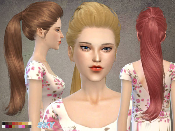 Sims 4 Hair 266 hell by Skysims at TSR