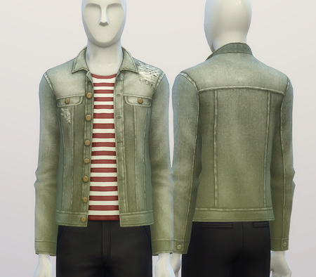 Denim jacket (9 colors) at Rusty Nail » Sims 4 Updates