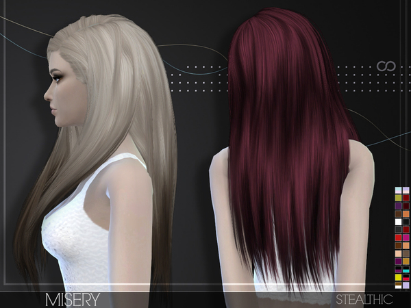 Sims 4 Misery Female Hair by Stealthic at TSR