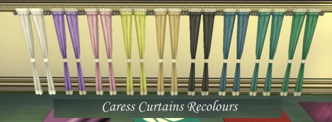 Sims 4 4 Sets of Curtain Recolours by Simmiller at Mod The Sims