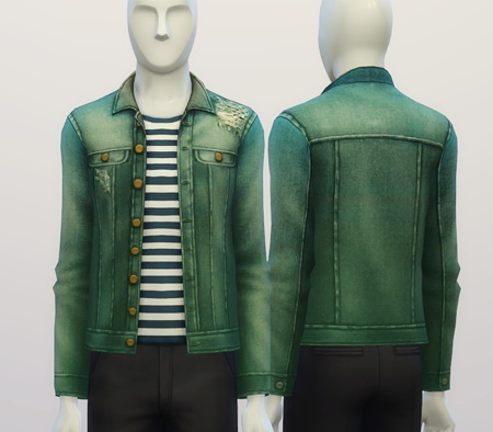 Sims 4 Denim jacket (9 colors) at Rusty Nail