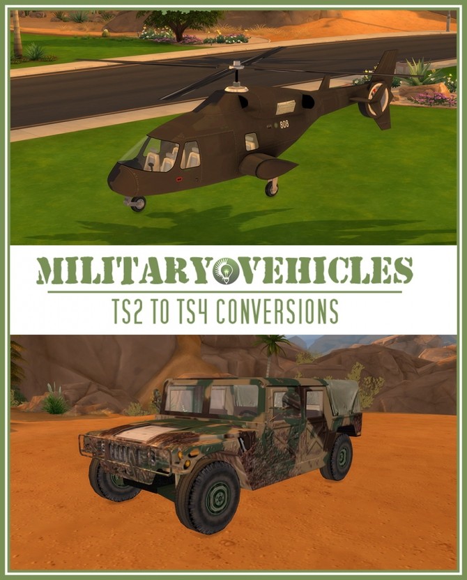 Sims 4 Military vehicles conversion 2T4 at Jorgha Haq