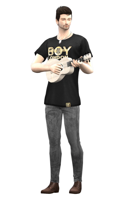 Sims 4 Ukulele instrument & poses by Lonelyboy at Happy Life Sims