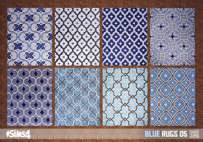Sims 4 Blue rugs 04 at Oh My Sims 4