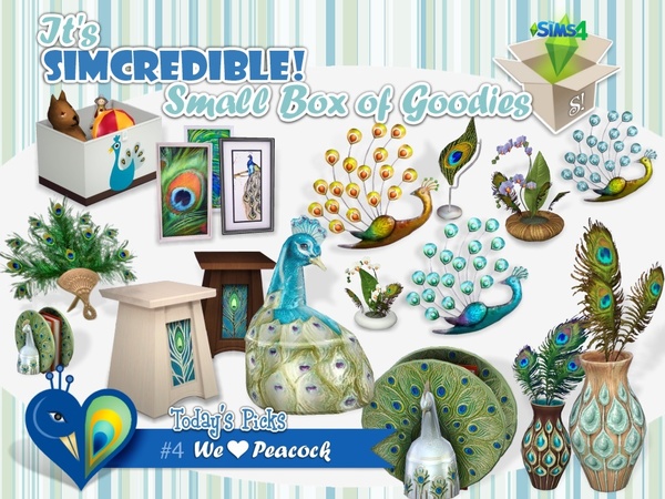 Sims 4 We love peacock box by SIMcredible! at TSR