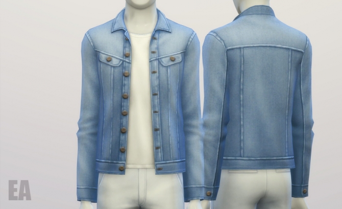 Denim jacket (9 colors) at Rusty Nail » Sims 4 Updates