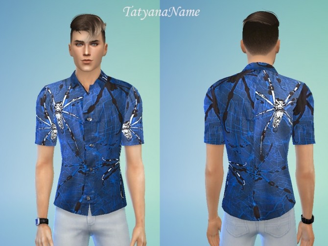 Sims 4 Spider print shirt at Tatyana Name