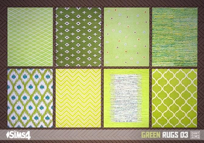 Sims 4 Green rugs 03 at Oh My Sims 4