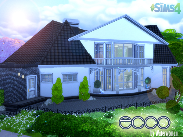 Sims 4 ECCO house by Waterwoman at Akisima