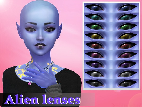 Sims 4 Alien lenses by Genius at TSR