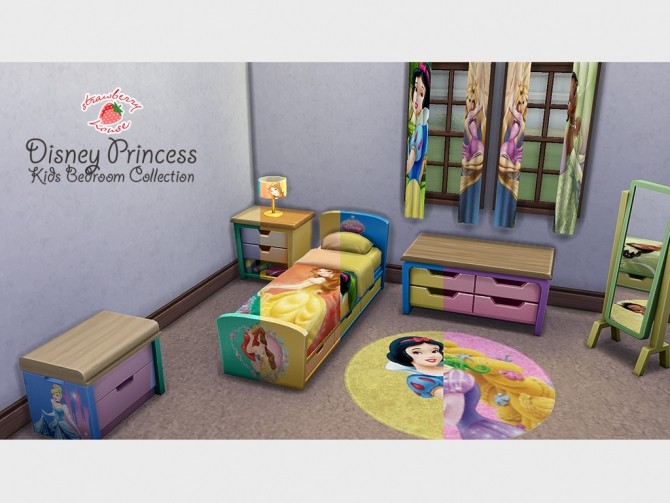 Sims 4 Princess Kids Bedroom by MegaMutant at Mod The Sims