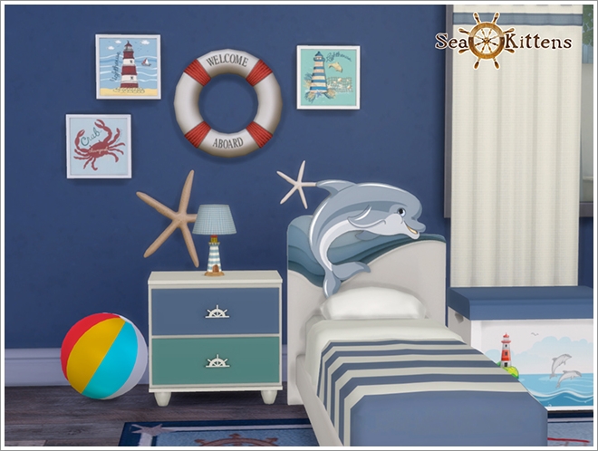 Sims 4 Dolphin kidsroom at Sims by Severinka