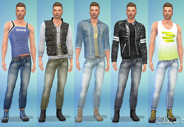 Sims 4 Male jeans at OleSims