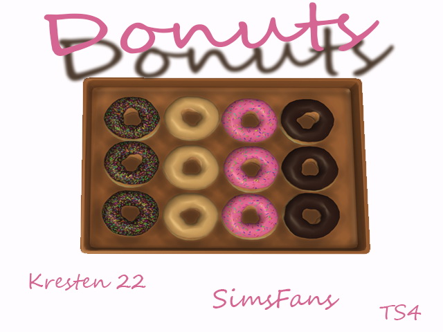 Sims 4 Donuts by Kresten 22 at Sims Fans