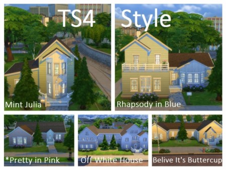 5 Suburban Houses (From TS3 to TS4) by silverwolf_6677 at Mod The Sims