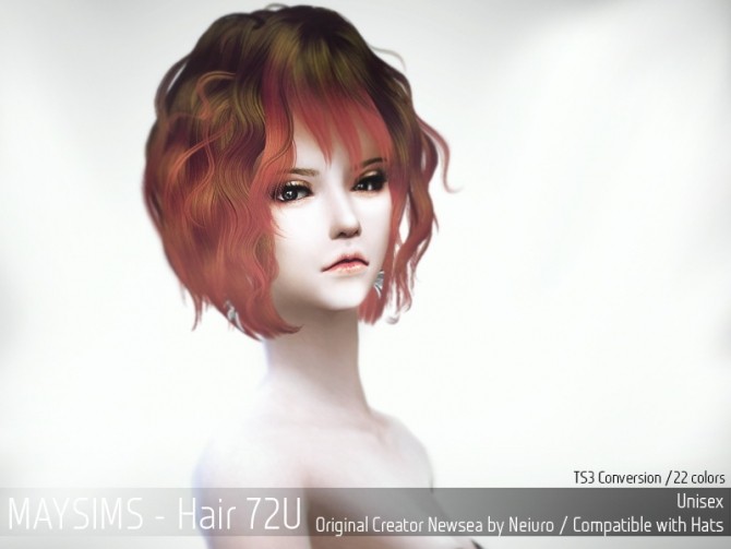 Sims 4 Hair 72U (Newsea) at May Sims