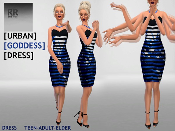 Sims 4 Urban Goddess Dress by Rokisrokis at TSR